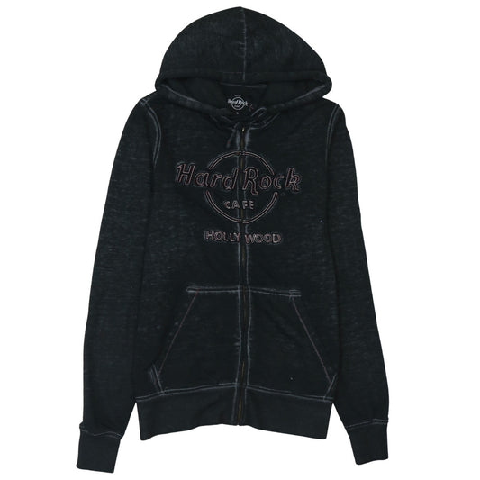 Mens UK Size S Hard Rock Cafe Black Full Zip Hoodie