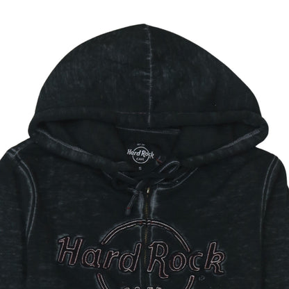 Mens UK Size S Hard Rock Cafe Black Full Zip Hoodie