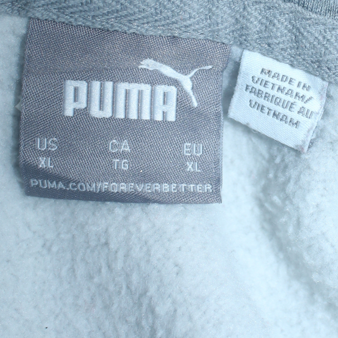Mens UK Size XL PUMA Grey Pullover Hoodie
