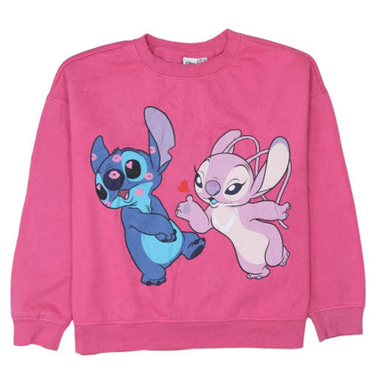 Womens UK Size 14/16 Disney Pink Pullover Sweatshirt
