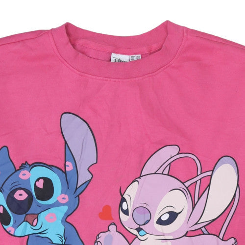 Womens UK Size 14/16 Disney Pink Pullover Sweatshirt