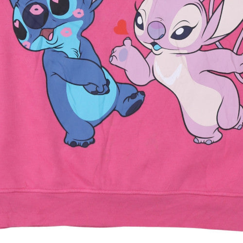 Womens UK Size 14/16 Disney Pink Pullover Sweatshirt