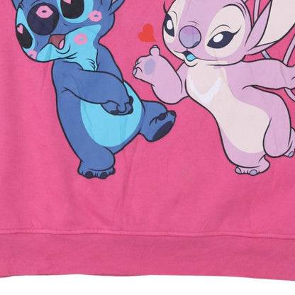 Womens UK Size 14/16 Disney Pink Pullover Sweatshirt