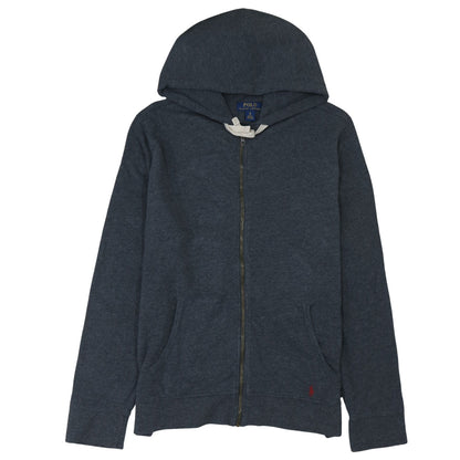 Mens UK Size L Polo Ralph Lauren Blue Full Zip Hoodie