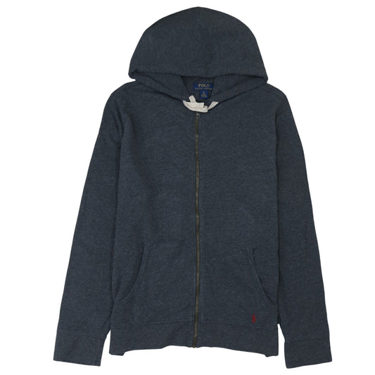 Mens UK Size L Polo Ralph Lauren Blue Full Zip Hoodie