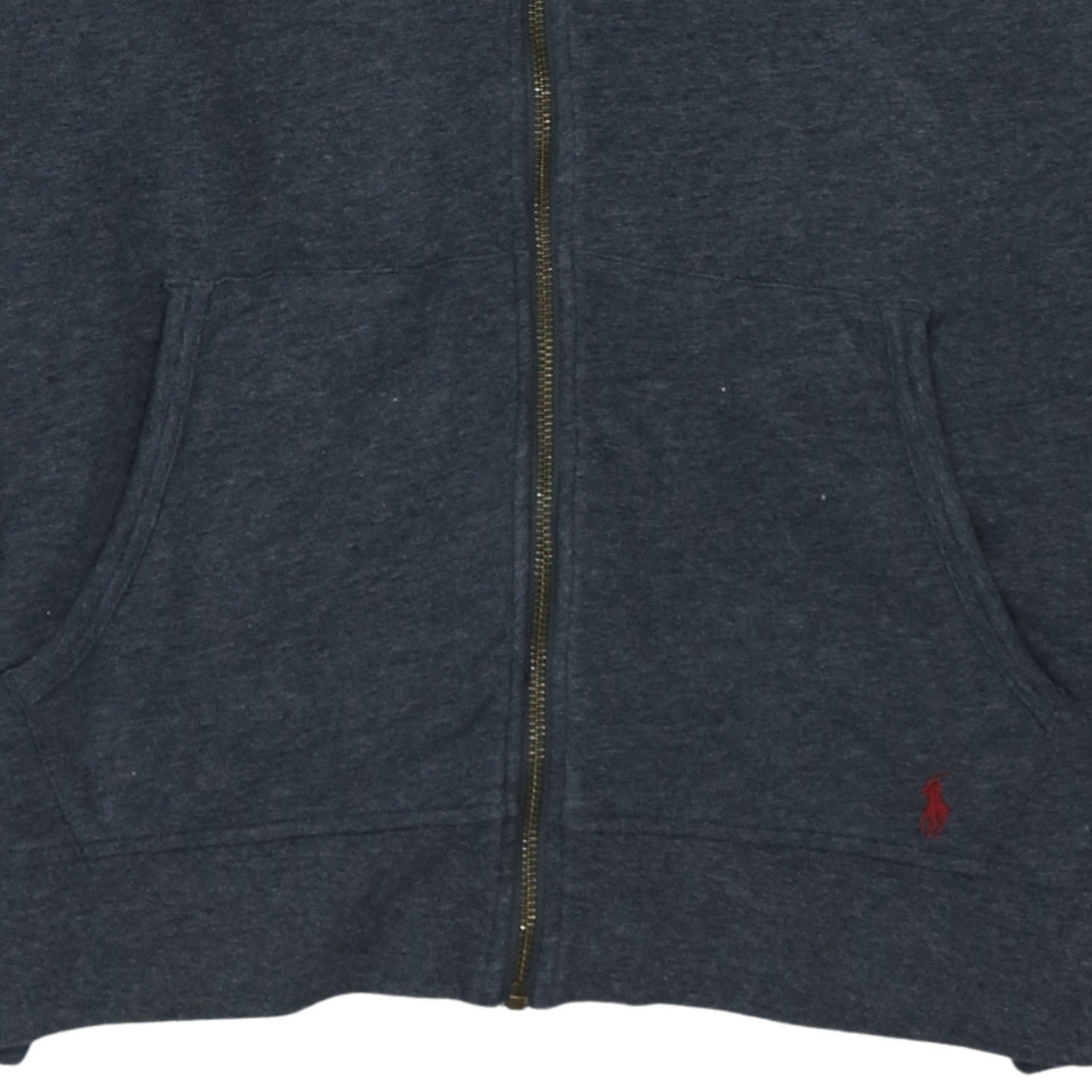 Mens UK Size L Polo Ralph Lauren Blue Full Zip Hoodie