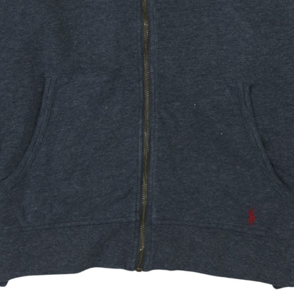 Mens UK Size L Polo Ralph Lauren Blue Full Zip Hoodie