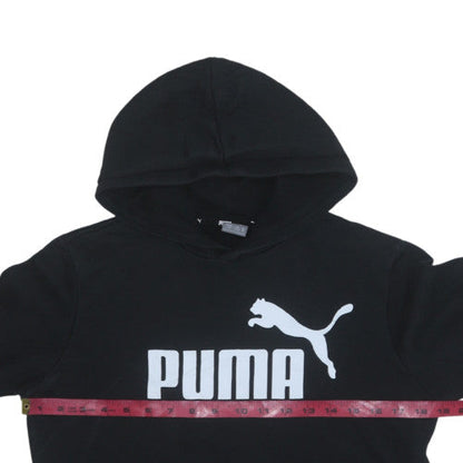 Teens UK Size 14 Slim PUMA Black Pullover Hoodie