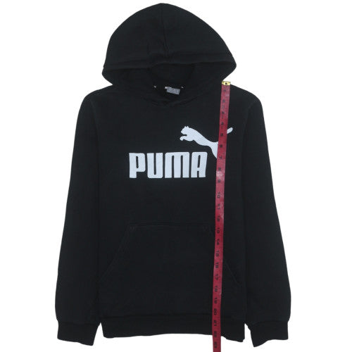 Teens UK Size 14 Slim PUMA Black Pullover Hoodie