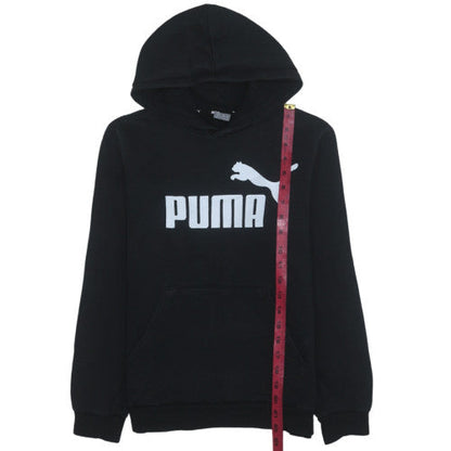Teens UK Size 14 Slim PUMA Black Pullover Hoodie