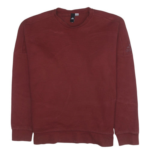 Mens UK Size L adidas Red Pullover Sweatshirt