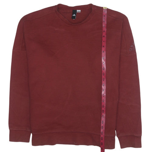 Mens UK Size L adidas Red Pullover Sweatshirt
