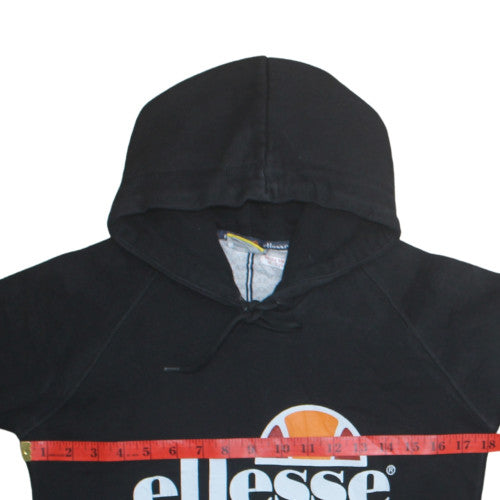 Mens UK Size XS ellesse Black Pullover Hoodie