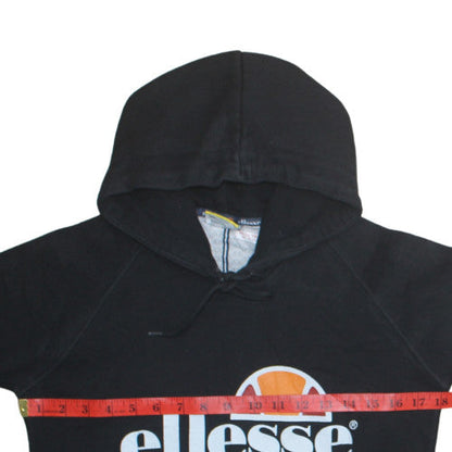 Mens UK Size XS ellesse Black Pullover Hoodie