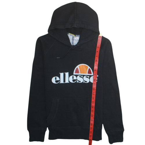 Mens UK Size XS ellesse Black Pullover Hoodie