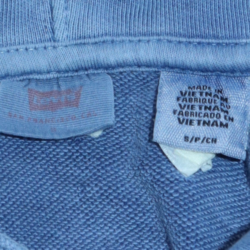 Mens UK Size S Levi's Blue Pullover Hoodie