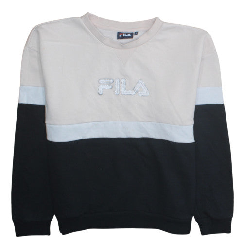 Mens UK Size L FILA Beige Pullover Sweatshirt