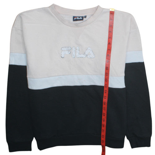 Mens UK Size L FILA Beige Pullover Sweatshirt