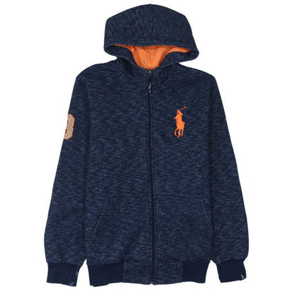Mens UK Size L Polo Sport Ralph Lauren Blue Full Zip Hoodie