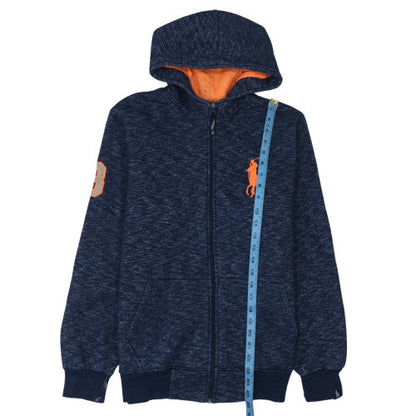 Mens UK Size L Polo Sport Ralph Lauren Blue Full Zip Hoodie