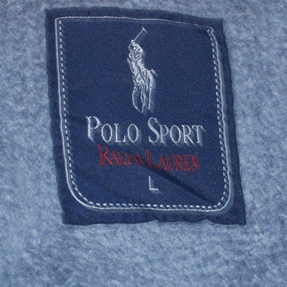 Mens UK Size L Polo Sport Ralph Lauren Blue Full Zip Hoodie