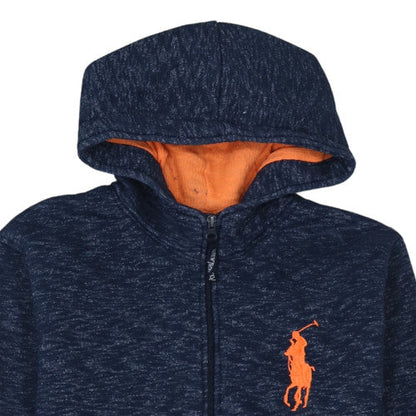 Mens UK Size L Polo Sport Ralph Lauren Blue Full Zip Hoodie