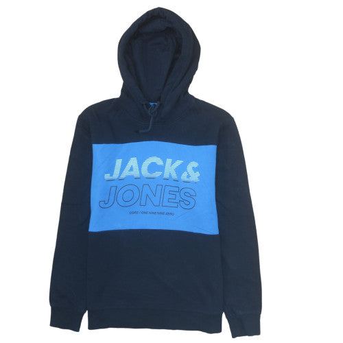Mens UK Size M JACK & JONES Blue Pullover Hoodie