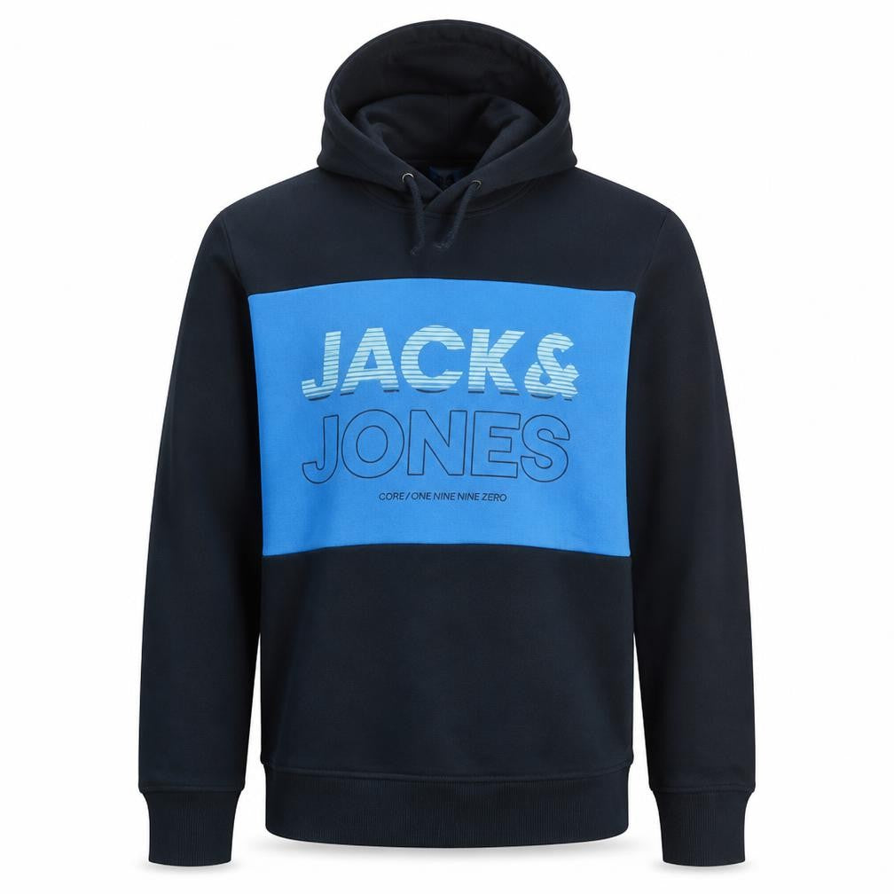 Mens UK Size M JACK & JONES Blue Pullover Hoodie