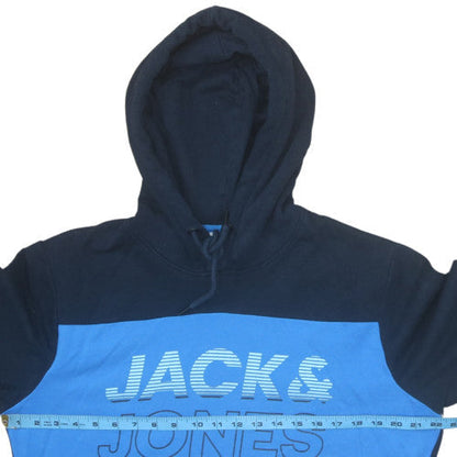 Mens UK Size M JACK & JONES Blue Pullover Hoodie