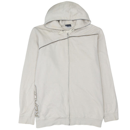 Mens UK Size L Reebok Beige Full Zip Hoodie