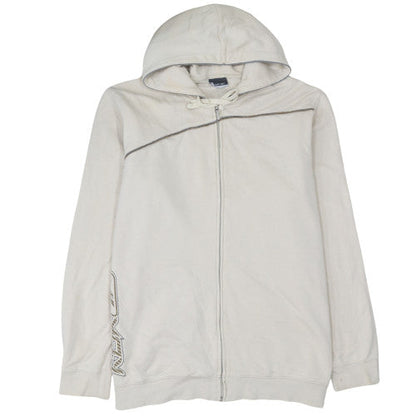 Mens UK Size L Reebok Beige Full Zip Hoodie