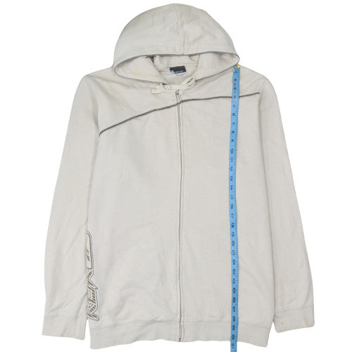 Mens UK Size L Reebok Beige Full Zip Hoodie