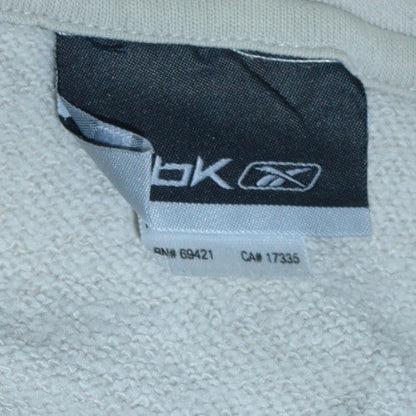 Mens UK Size L Reebok Beige Full Zip Hoodie