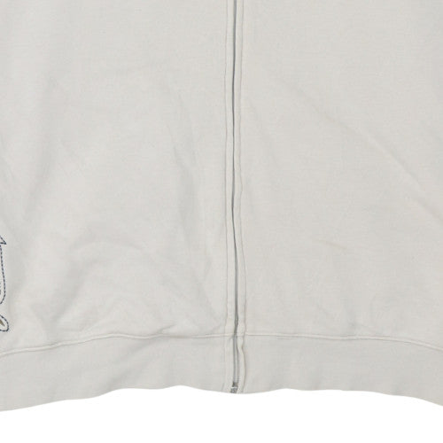 Mens UK Size L Reebok Beige Full Zip Hoodie