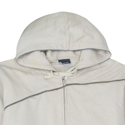 Mens UK Size L Reebok Beige Full Zip Hoodie