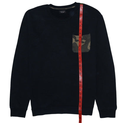 Mens UK Size L Zara Black Pullover Sweatshirt