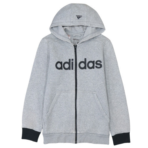 Boys UK Size 13-14 Years adidas Grey Full Zip Hoodie