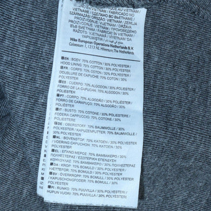 Mens UK Size L Nike Grey Full Zip Hoodie