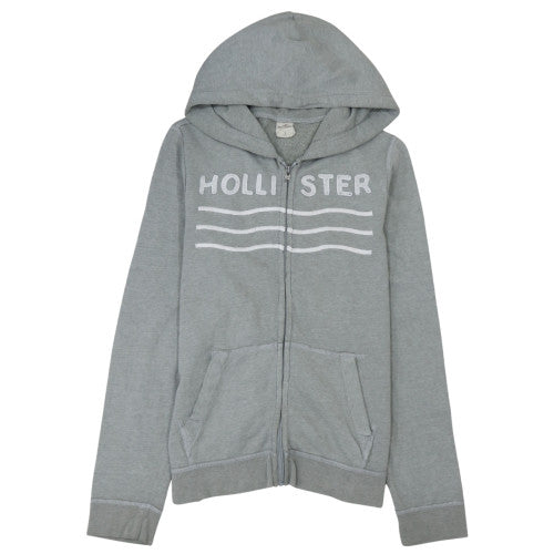 Mens UK Size S Hollister Grey Full Zip Hoodie