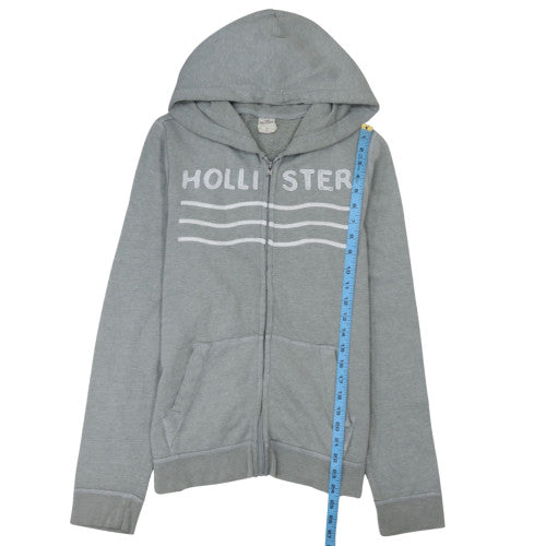 Mens UK Size S Hollister Grey Full Zip Hoodie