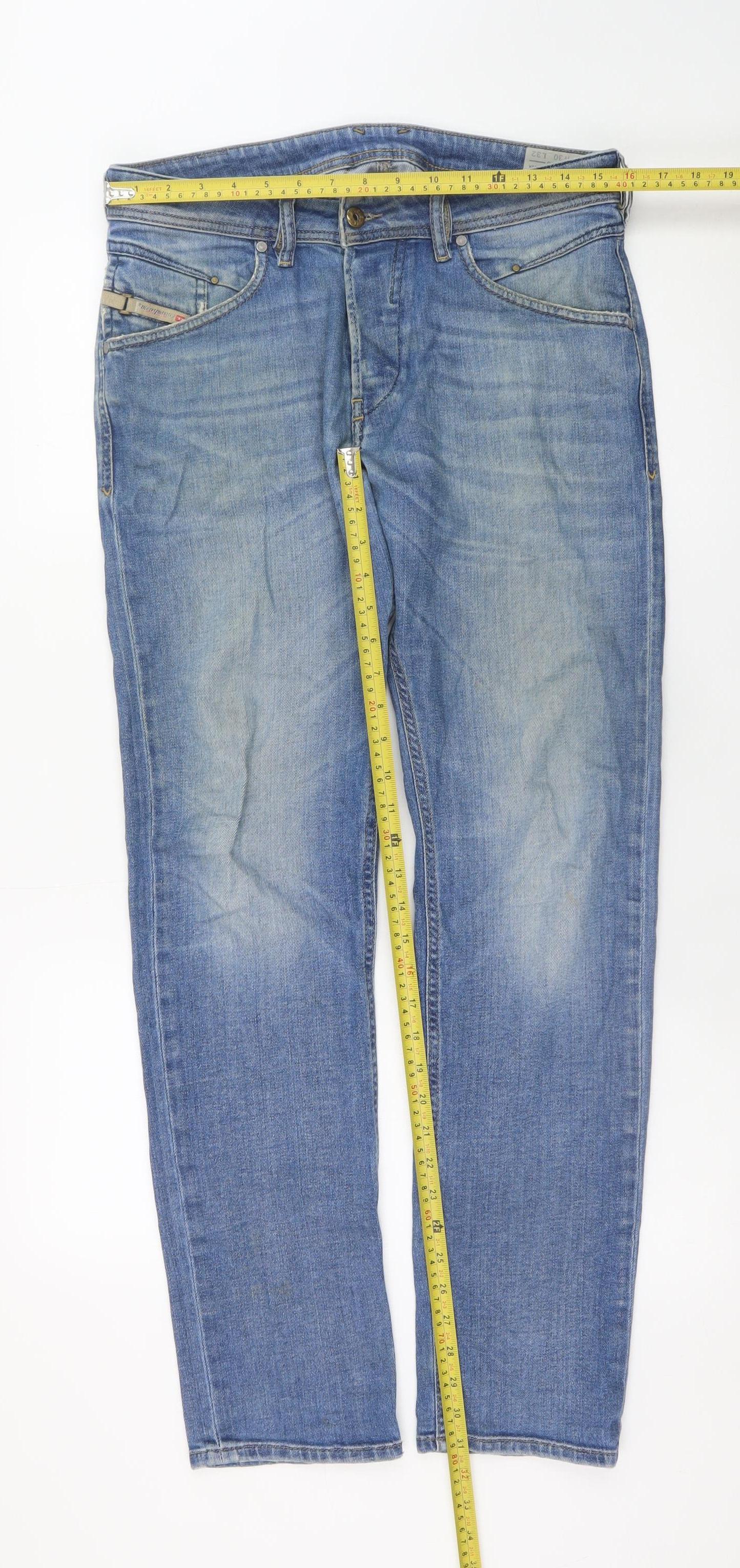 Mens UK Size 32 Diesel Slim Fit Tapered Jeans