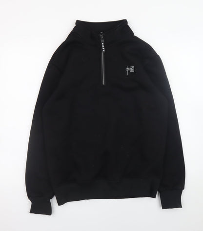 Mens UK Size S Nice Black Pullover Sweatshirt