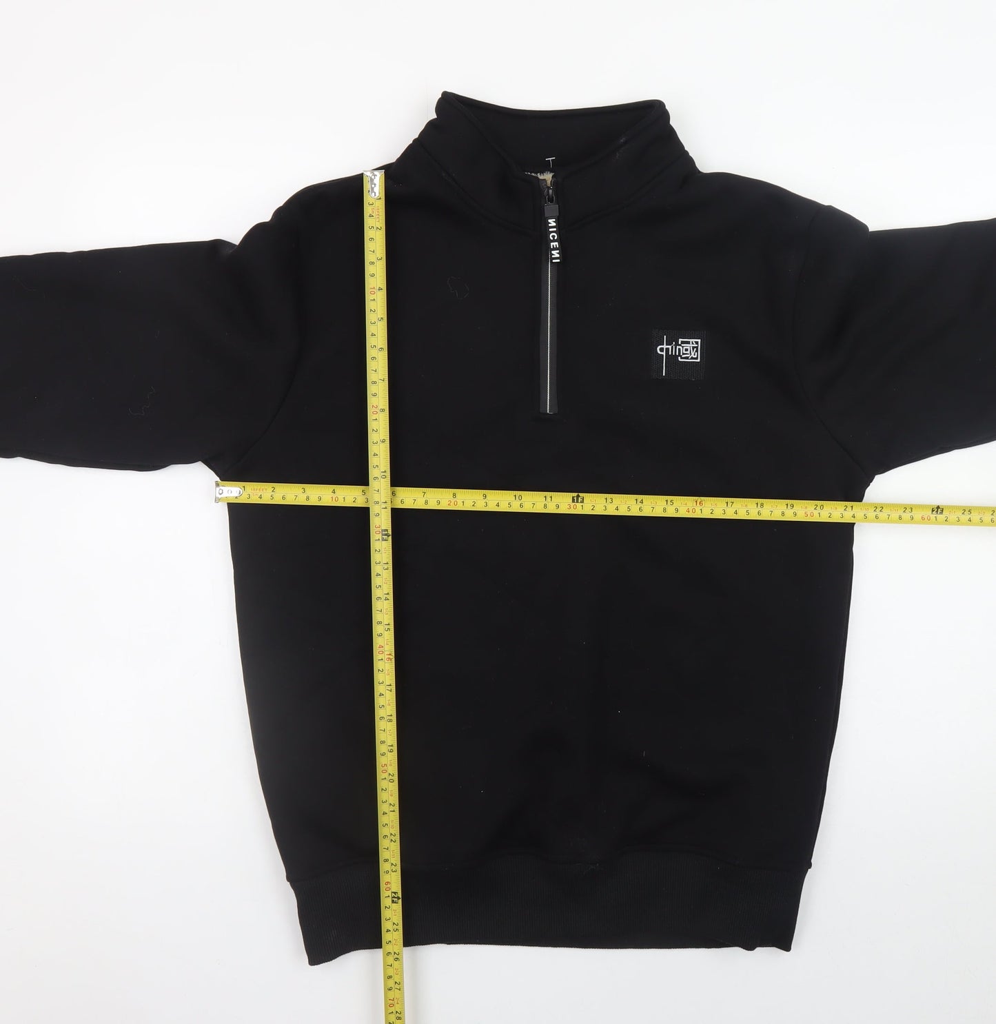 Mens UK Size S Nice Black Pullover Sweatshirt