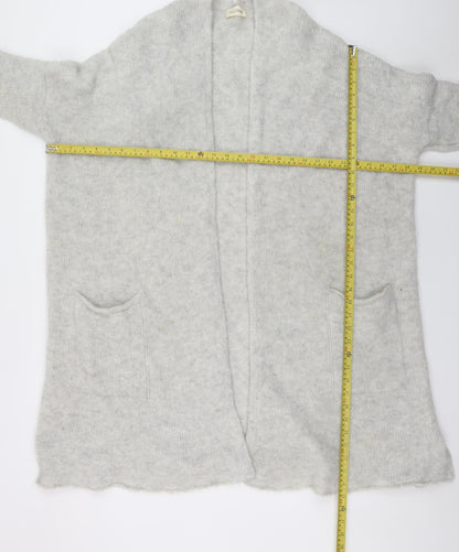 TU Women’s Grey Wool Blend Open Knit Cardigan Size S