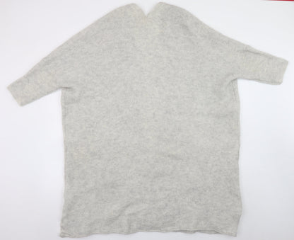 TU Women’s Grey Wool Blend Open Knit Cardigan Size S