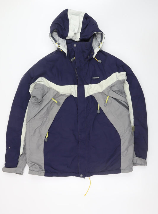Mens UK Size S Tenson Blue Parka Coat
