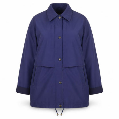 EWM Women Blue Size 18 Polyester Lined Mid-Length Parka Jacket
