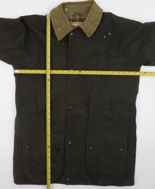Britton by Belstaff Men's Green Waxed Country Coat Size M