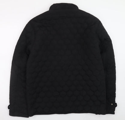 Mens UK Size L Firetrap Black Quilted Coat