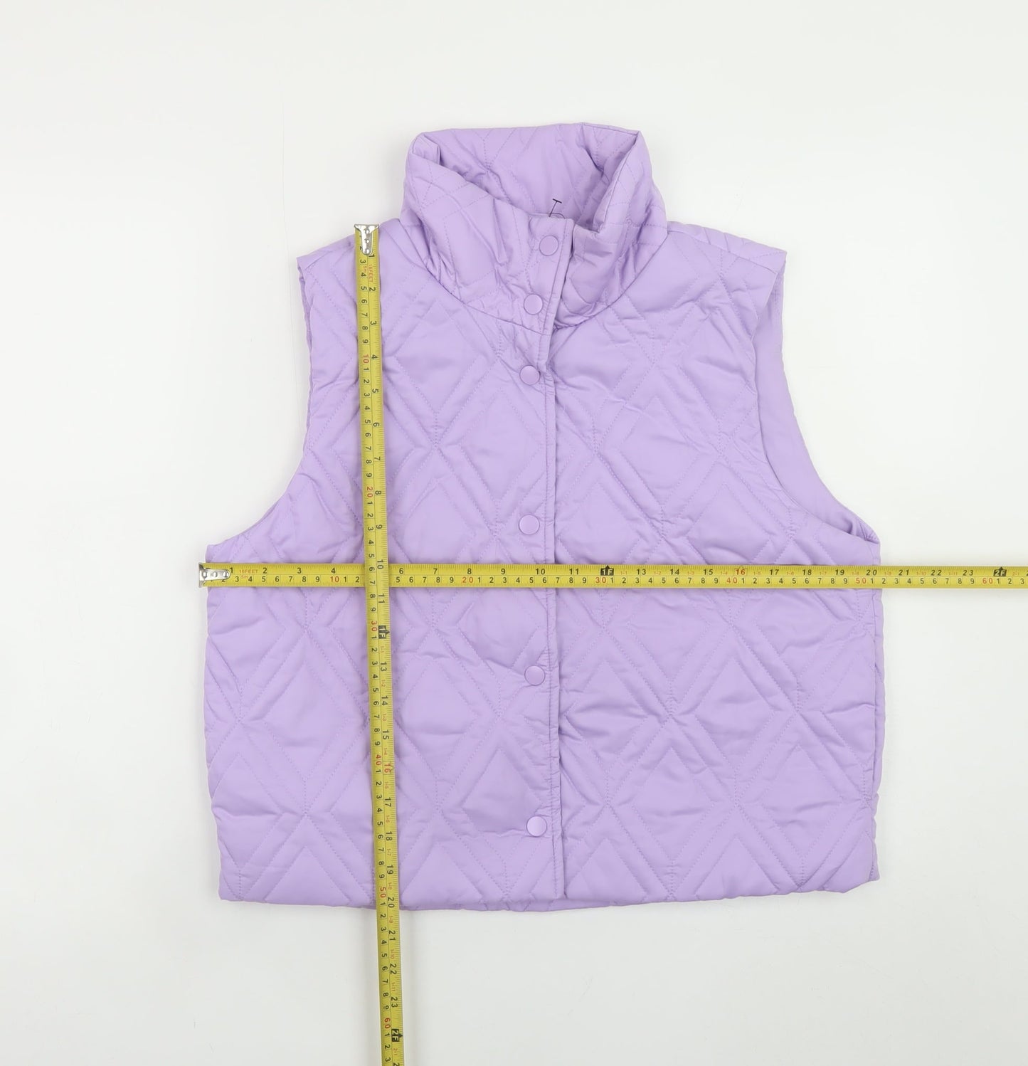 Womens UK Size S Primark Cares Purple Quilted Coat